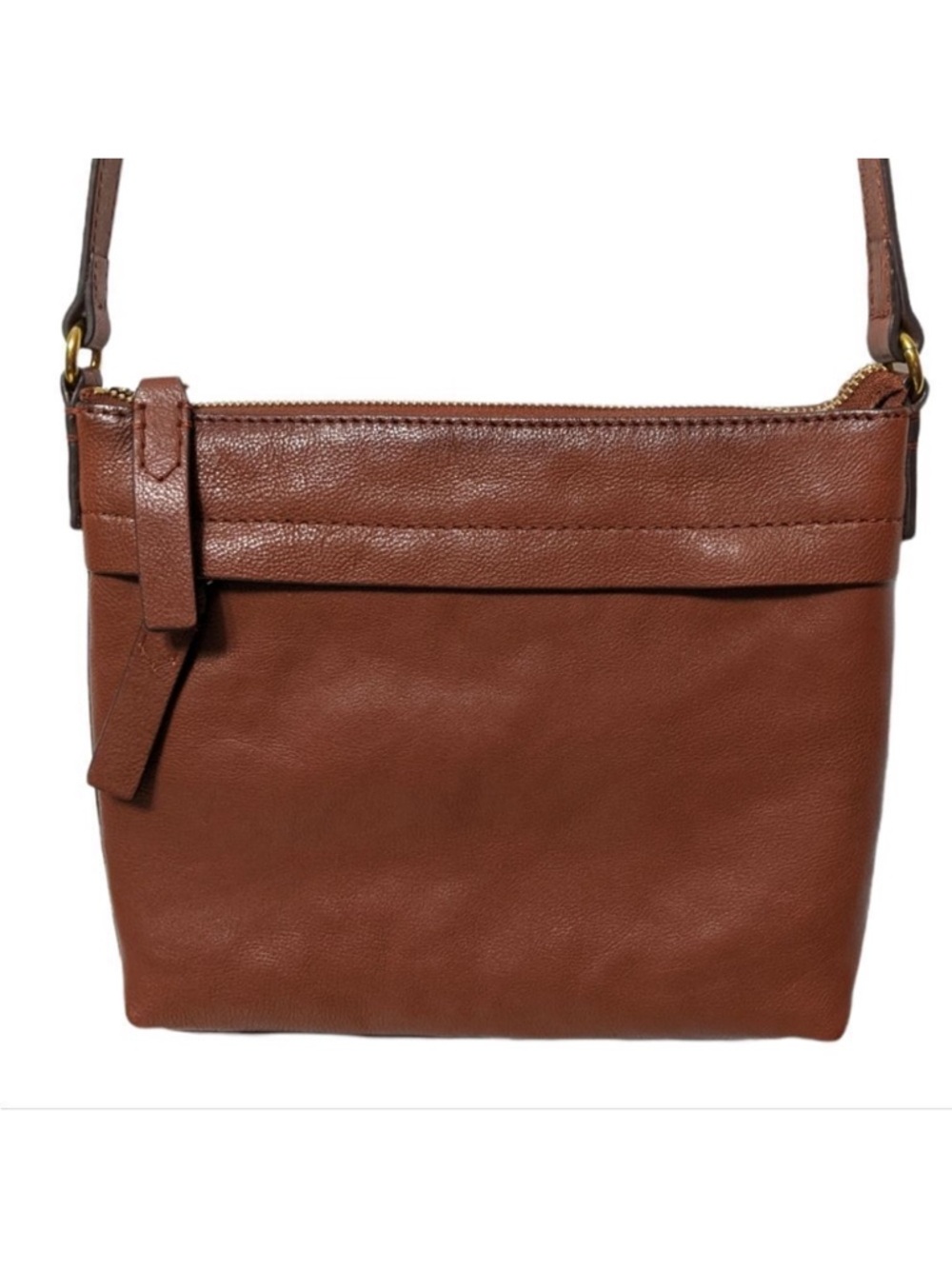 NWOT FRYE Brown Leather Minimalist Crossbody Bag